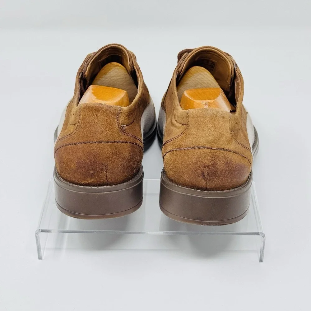 Clarks Collection Oxford Shoes Men 11.5M Brown Tan Cap Toe Cushion Soft Ortholit